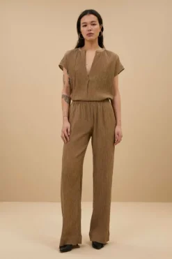 Broeken*By bar amie lurex pants | gold