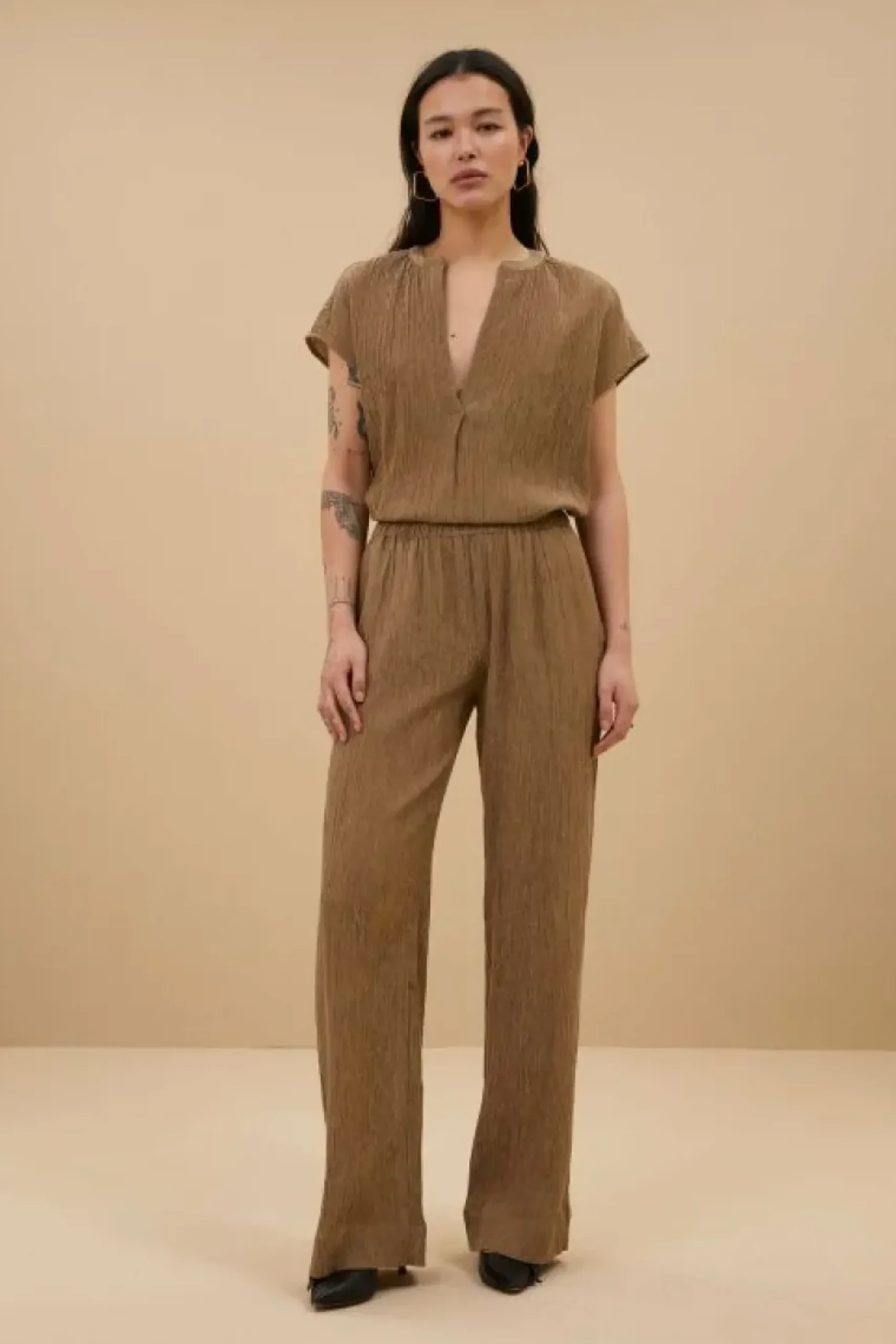 Broeken*By bar amie lurex pants | gold