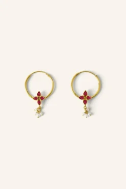 Oorbellen*By bar asha earring | ruby