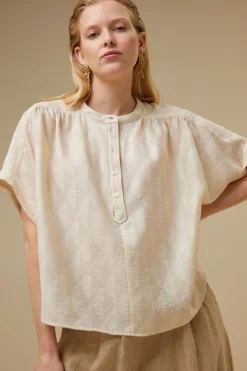 Blouses*By bar axel geo blouse | chalk