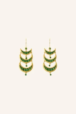 Oorbellen|Sieraden*By bar bali earring | green