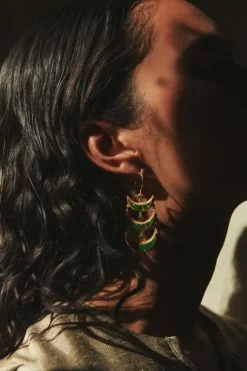 Oorbellen|Sieraden*By bar bali earring | green