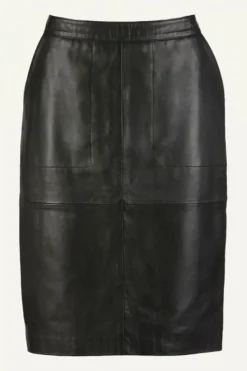 Rokken*By bar basic leather skirt | black