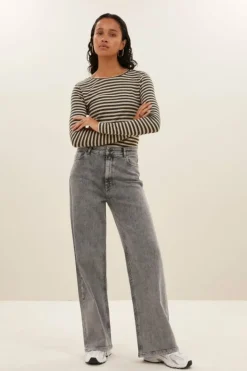 Tops & Shirts*By bar basic ls stripe top | chalk