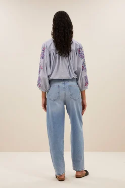 Blouses*By bar becky pinstripe blouse | indi grey