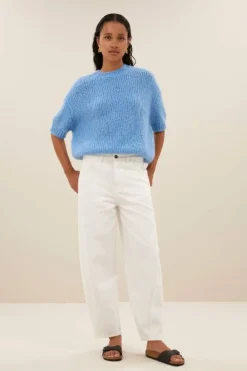 Jeans|Broeken*By bar begum white pants | white