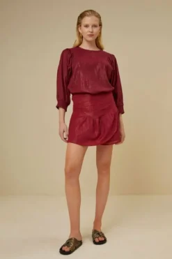 Rokken*By bar belle metallic skirt | grenache