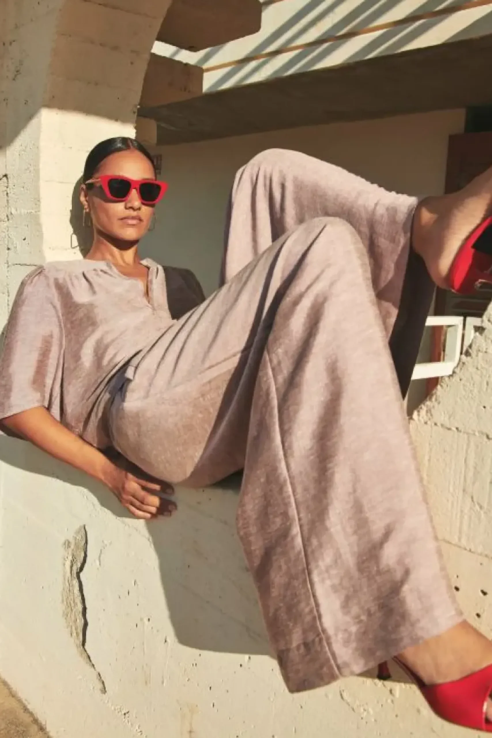 Broeken*By bar benji gloss pants | mellow rose