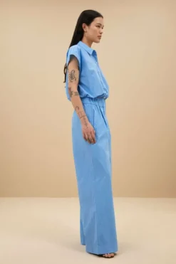 Broeken*By bar benji poplin pant | aquarius