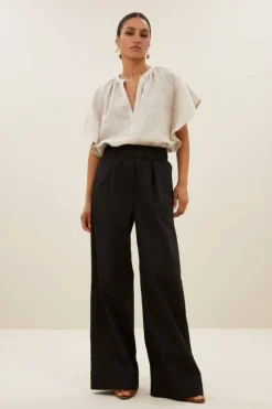 Broeken*By bar benji poplin pants | black