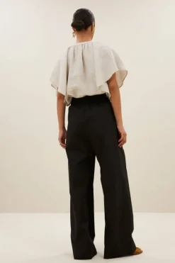 Broeken*By bar benji poplin pants | black