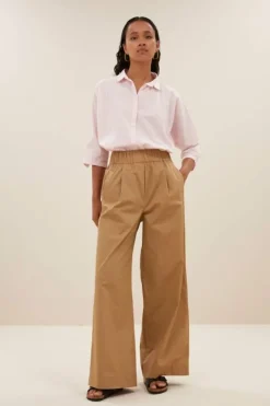 Broeken*By bar benji poplin pants | camel