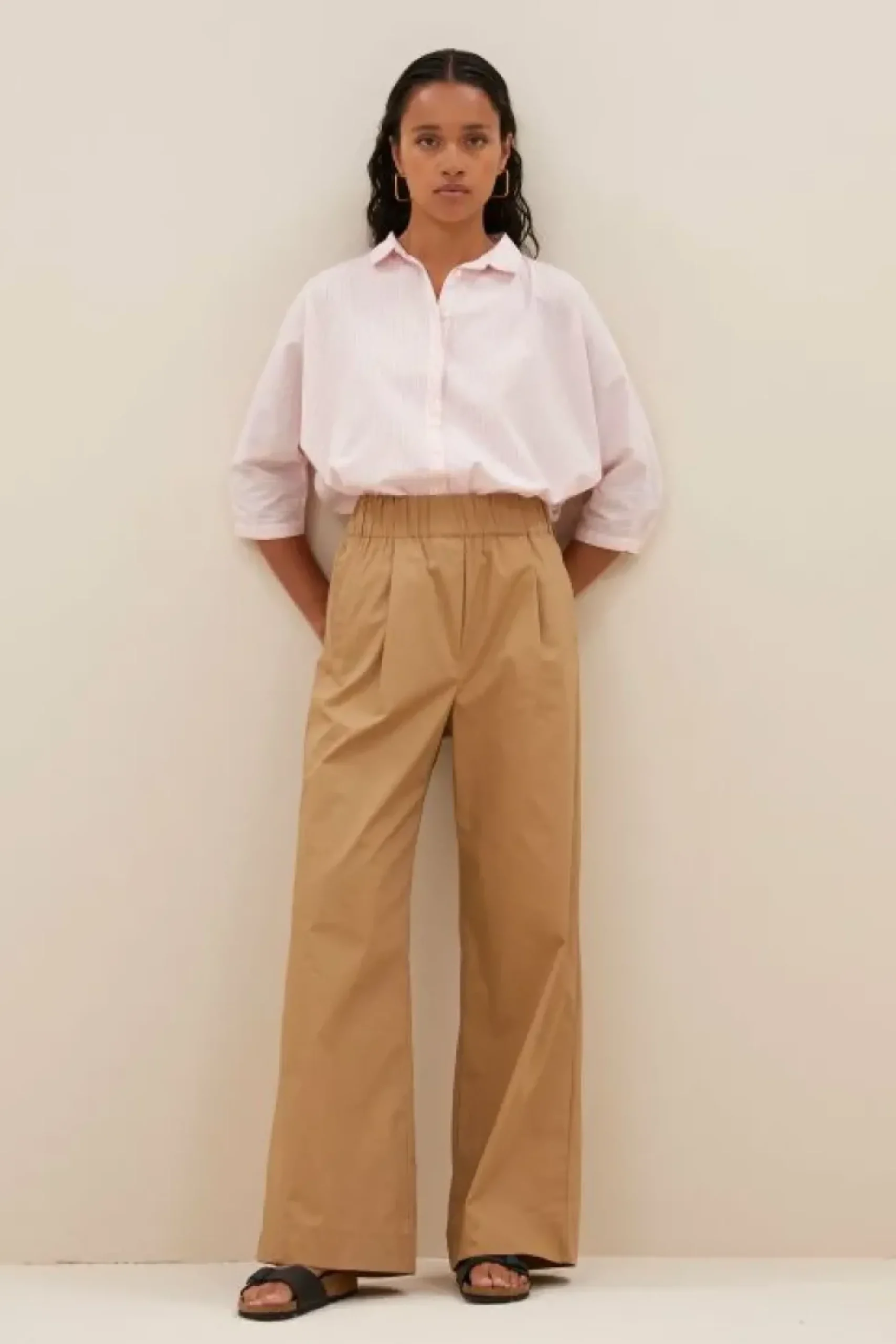 Broeken*By bar benji poplin pants | camel