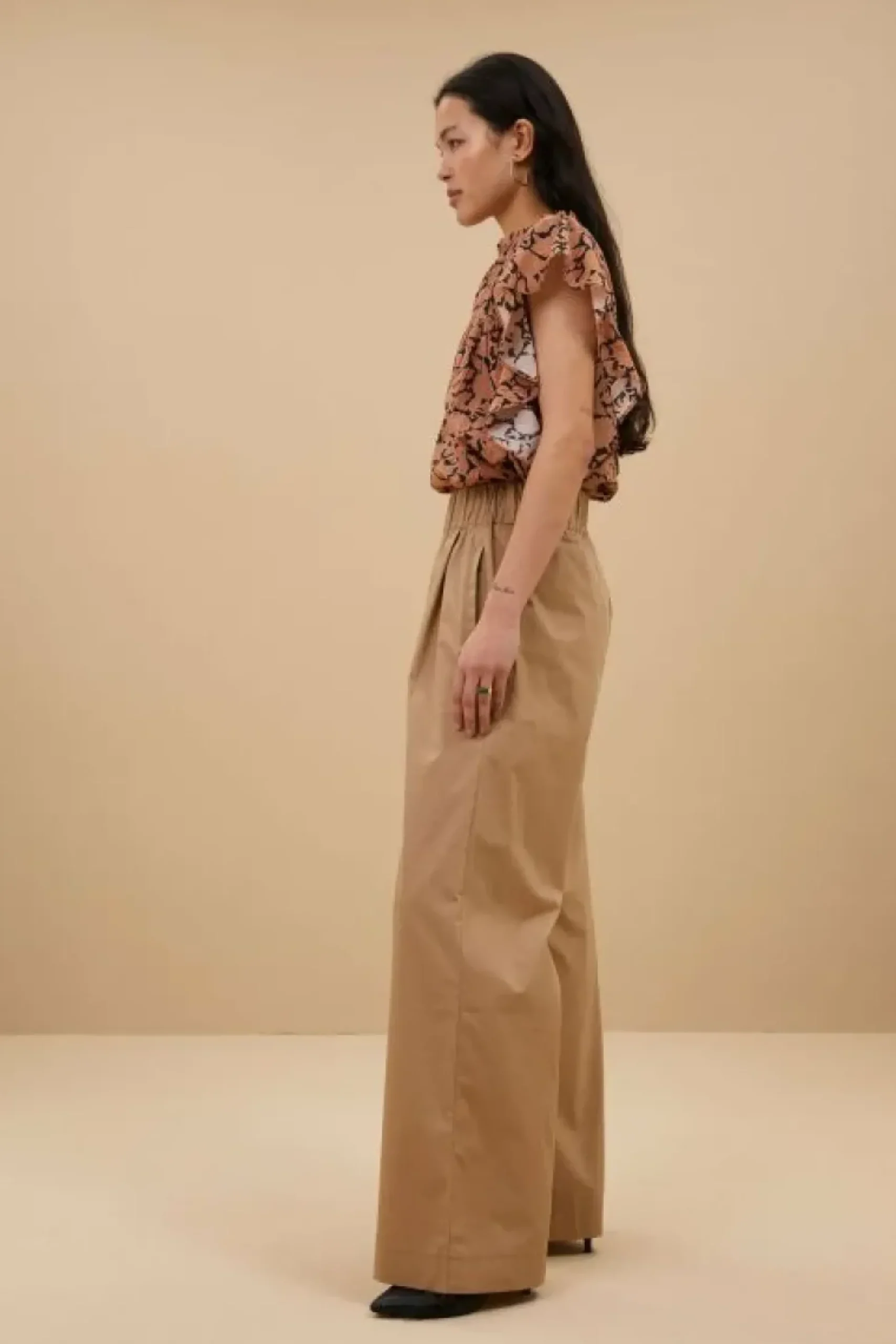 Broeken*By bar benji poplin pants | camel