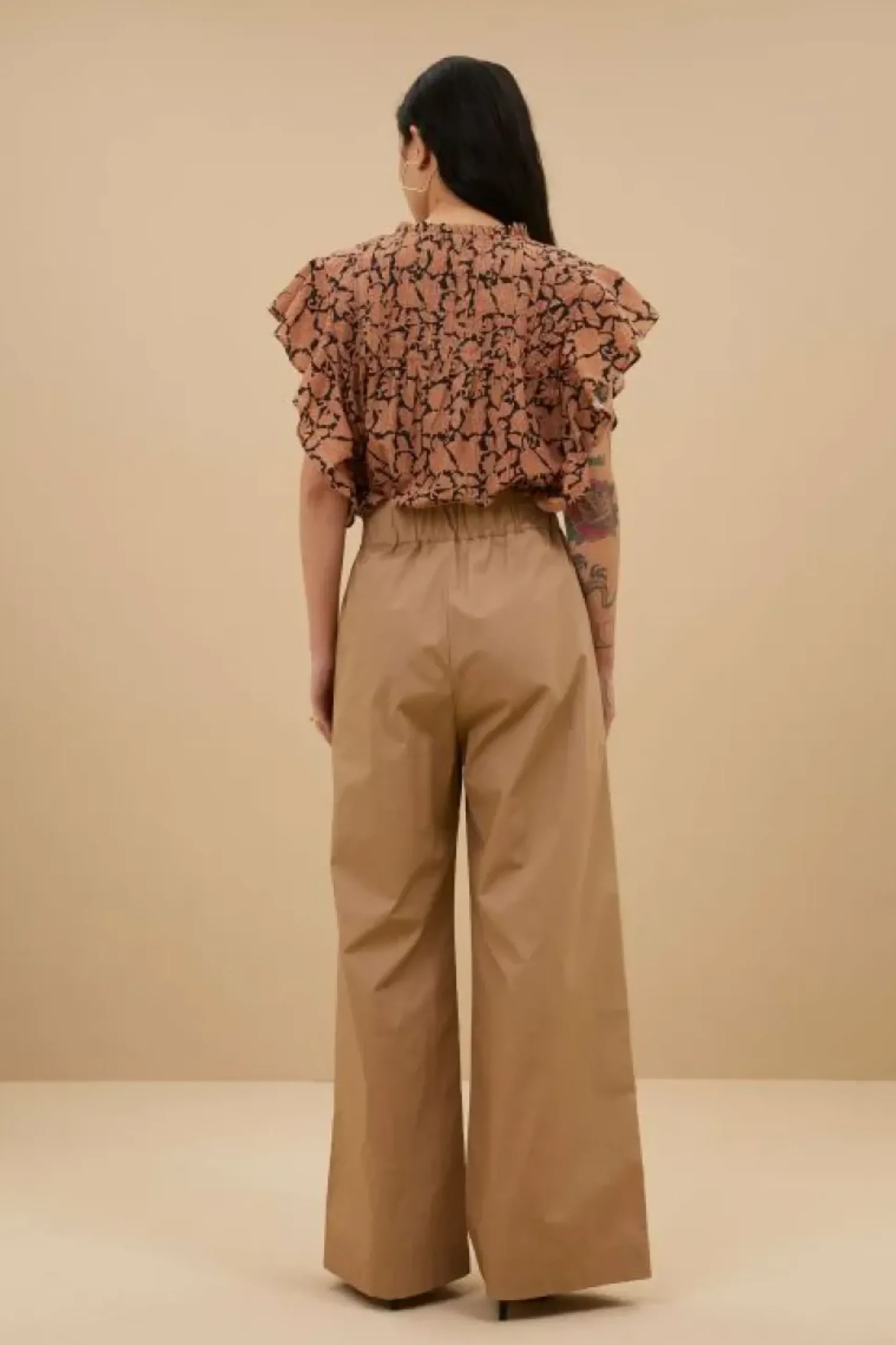 Broeken*By bar benji poplin pants | camel