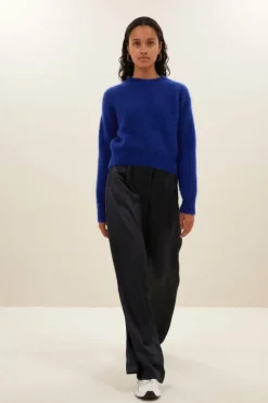 Broeken*By bar benji satin pants | midnight