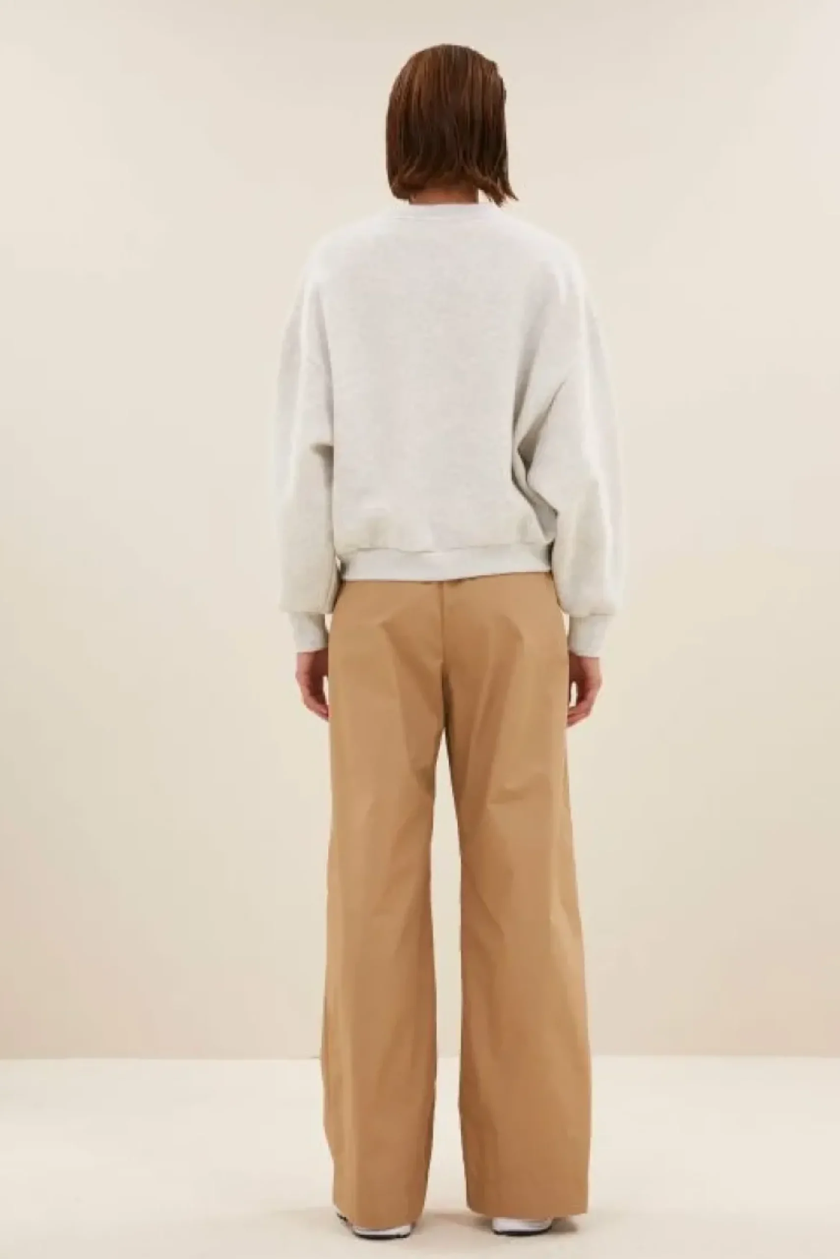 Sweaters|Truien*By bar bibi logo sweater | light grey melee