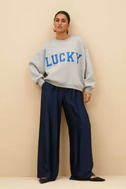 Sweaters|Truien*By bar bibi lucky sparkle sweater | grey melee