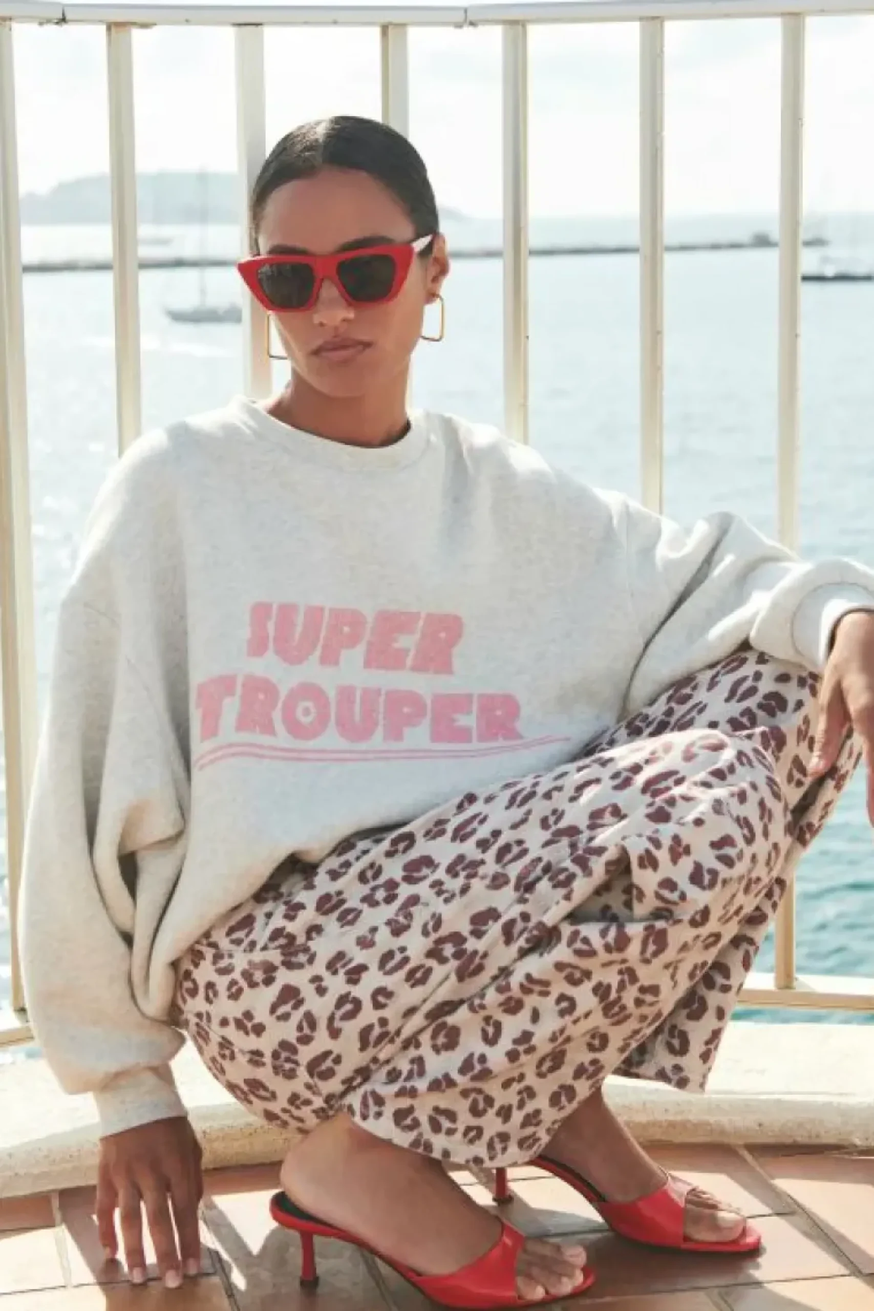 Sweaters|Truien*By bar bibi trouper sweater | light grey melee