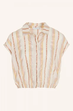Blouses*By bar bieke gloss stripe blouse | pastel gloss stripe