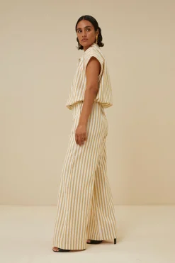 Blouses*By bar bieke linen stripe blouse | ochre