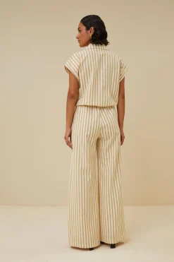 Blouses*By bar bieke linen stripe blouse | ochre
