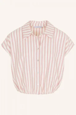 Blouses*By bar bieke linen stripe blouse | bubblegum