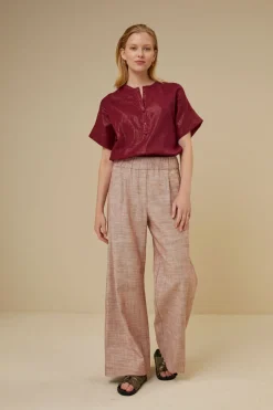 Blouses*By bar bo metallic blouse | grenache