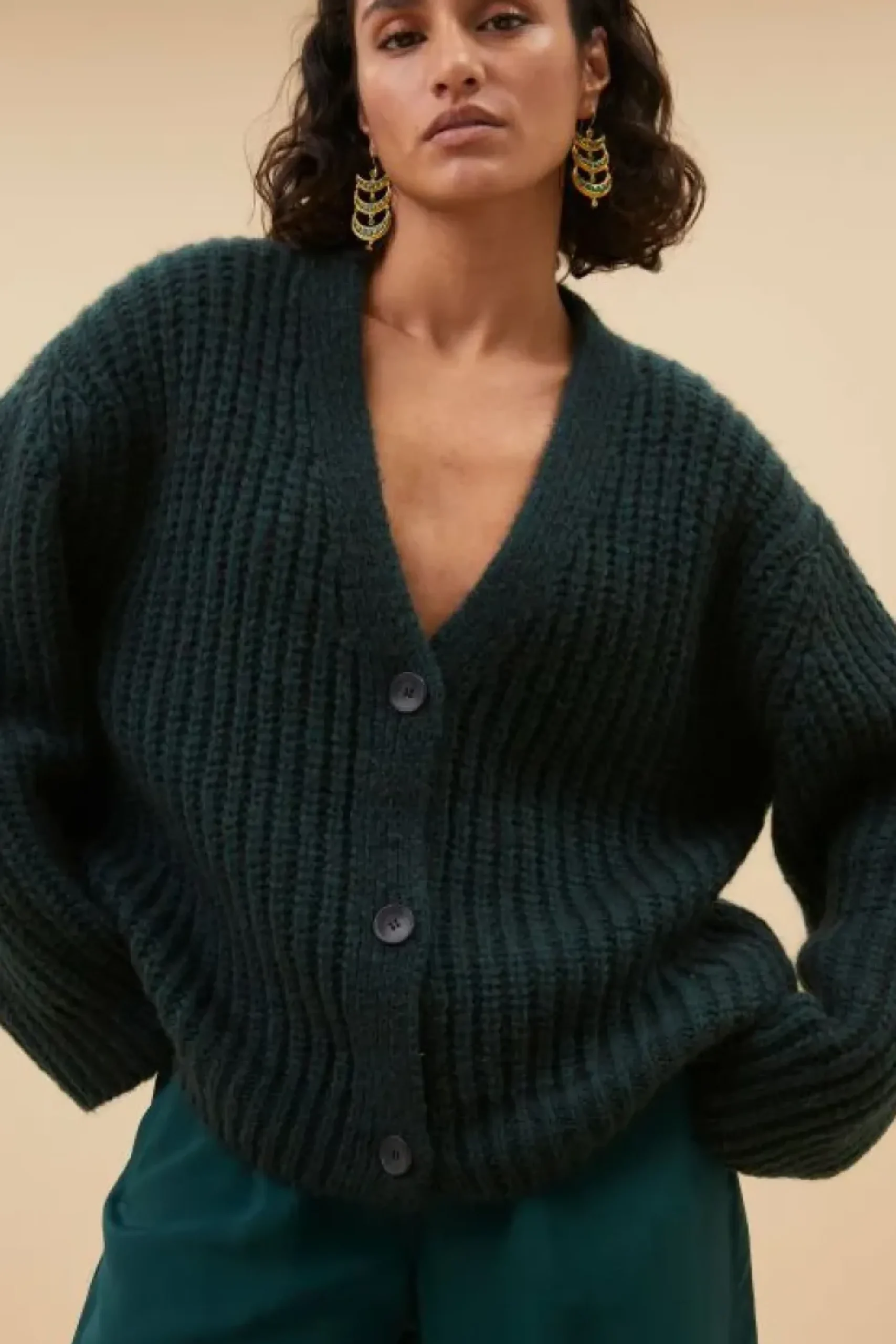 Vesten*By bar bobbi cardigan | dark green