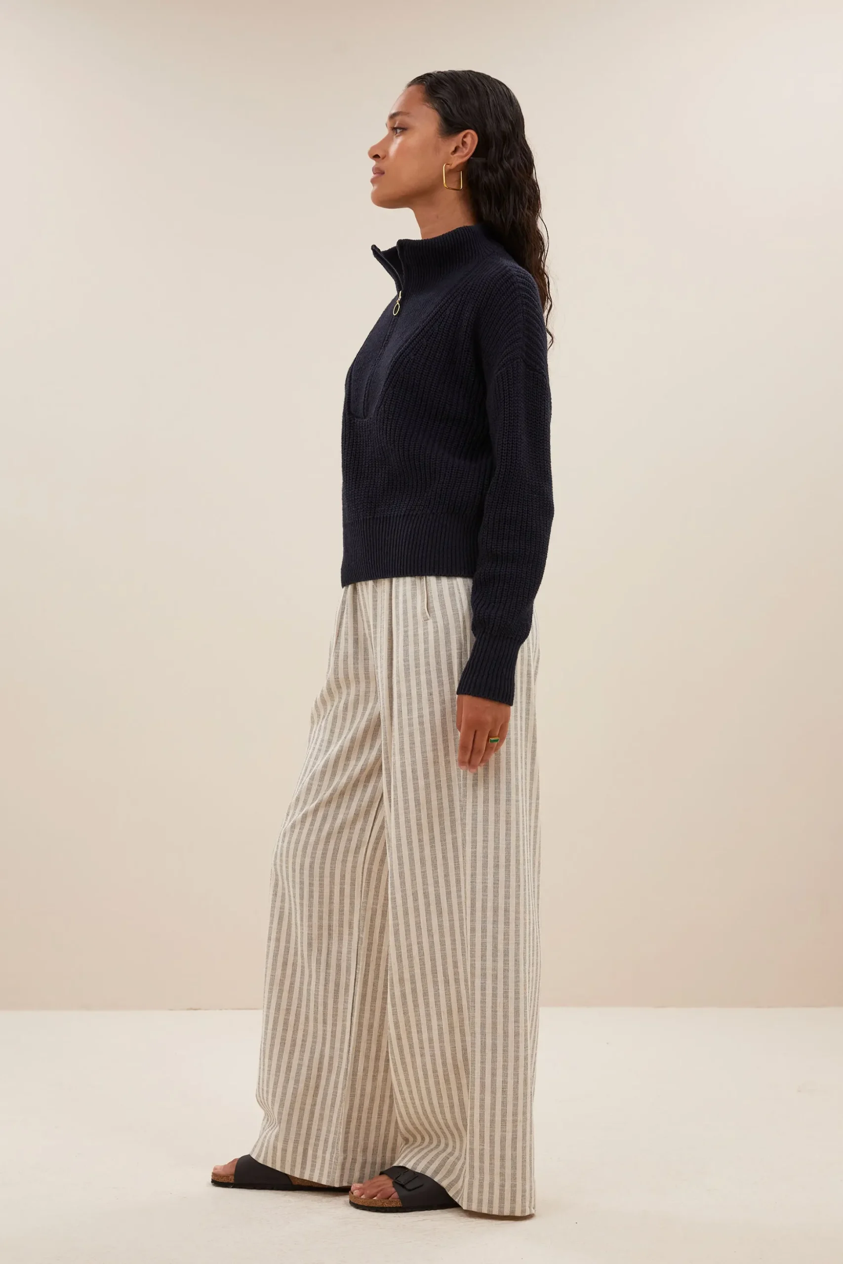 Truien*By bar boxy beau cotton pullover | midnight