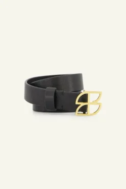 Riemen*By bar buckle logo belt | black