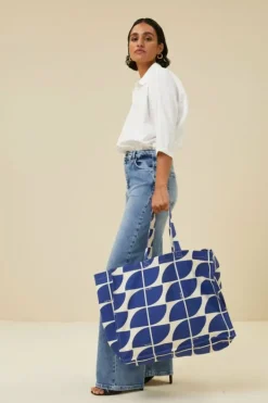 Tassen*By bar canvas bag logo L | kingsblue