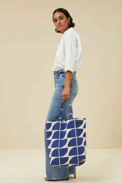 Tassen*By bar canvas bag logo M | kingsblue