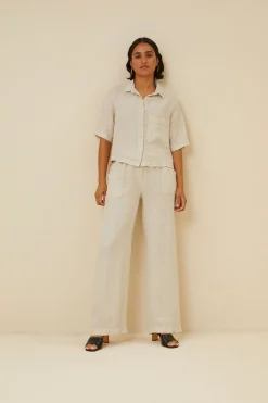 Blouses*By bar cris linen blouse | chalk
