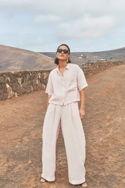 Blouses*By bar cris linen blouse | cipria pink