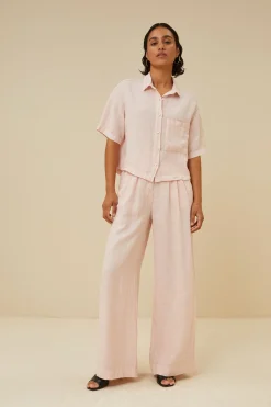 Blouses*By bar cris linen blouse | cipria pink