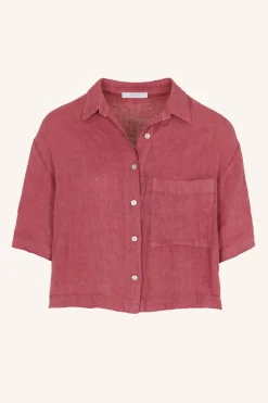 Blouses*By bar cris linen blouse | raspberry