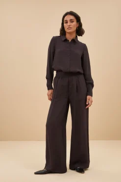 Blouses*By bar donna satin stripe blouse | cafe noir