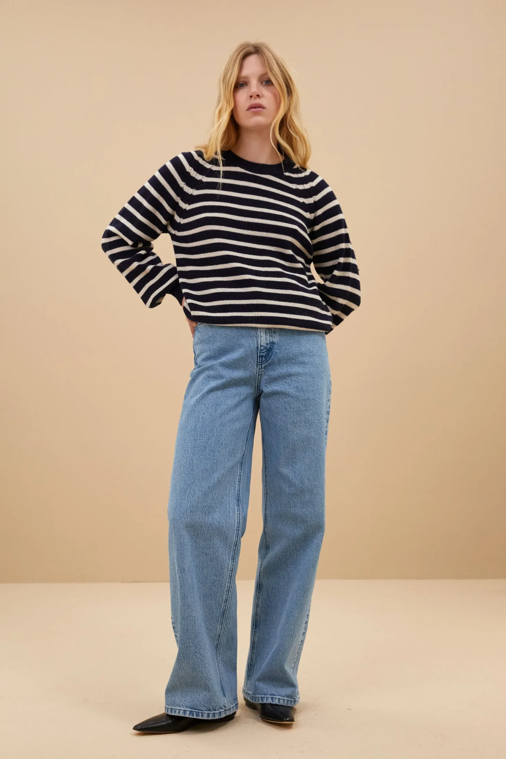 Truien*By bar duccio stripe pullover | midnight