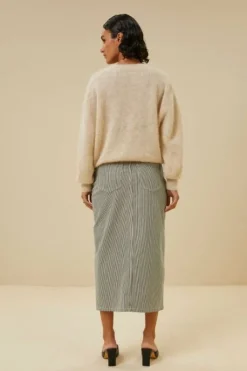 Rokken*By bar elba stripe skirt | jet black