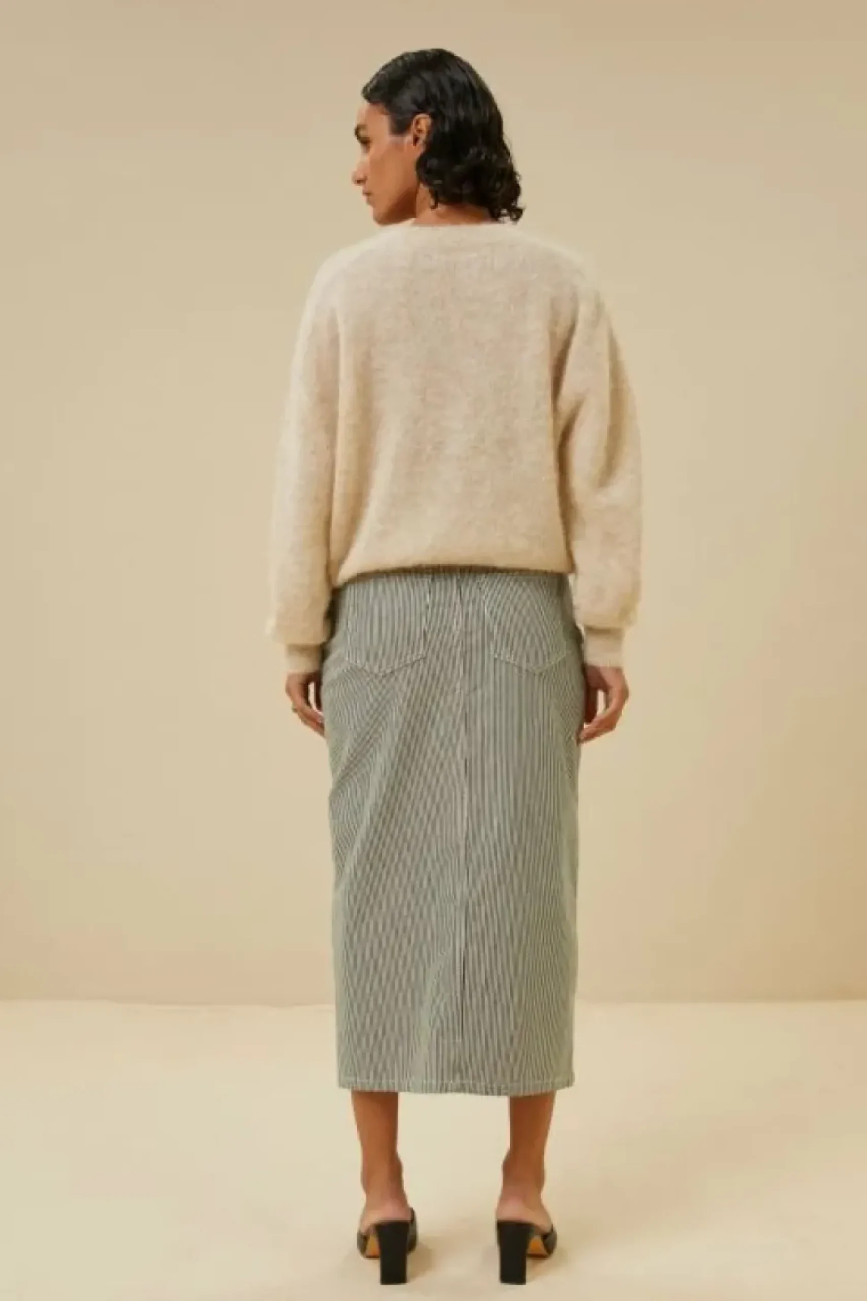 Rokken*By bar elba stripe skirt | jet black