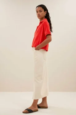 Rokken*By bar elba twill skirt | raw white