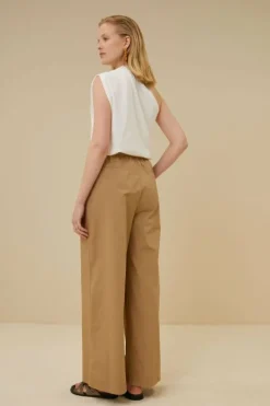 Broeken*By bar eli poplin pant | camel