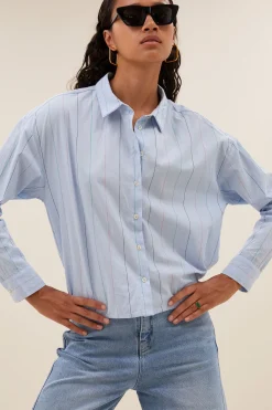 Blouses*By bar elvie stripe chambray blouse | light blue stripe