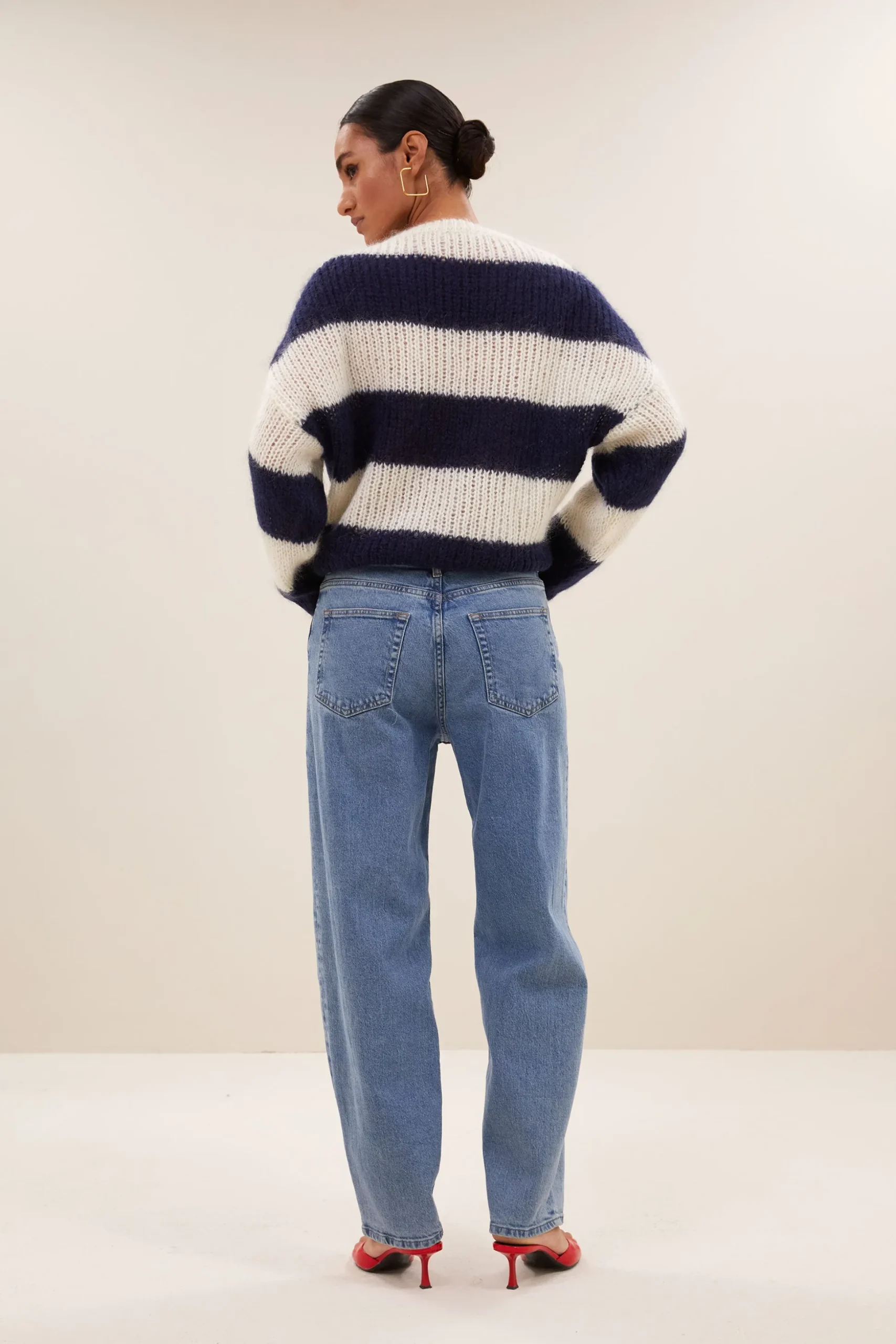 Truien*By bar evi stripe pullover | midnight big stripe