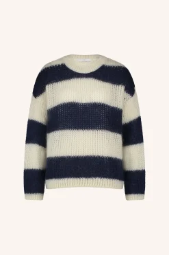 Truien*By bar evi stripe pullover | midnight big stripe
