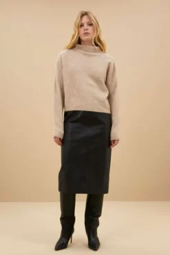 Rokken*By bar frenkie leather skirt | black