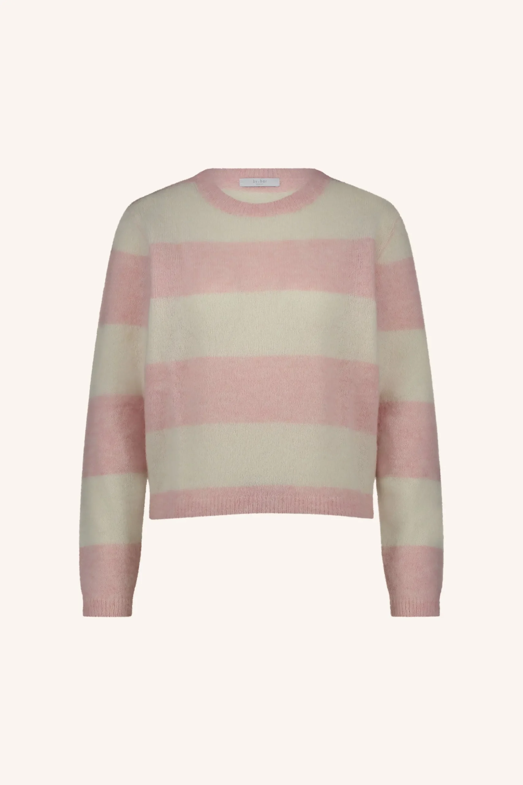 Truien*By bar gwen big stripe pullover | pink big stripe