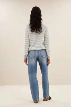 Truien*By bar gwen thin stripe pullover | blue thin stripe