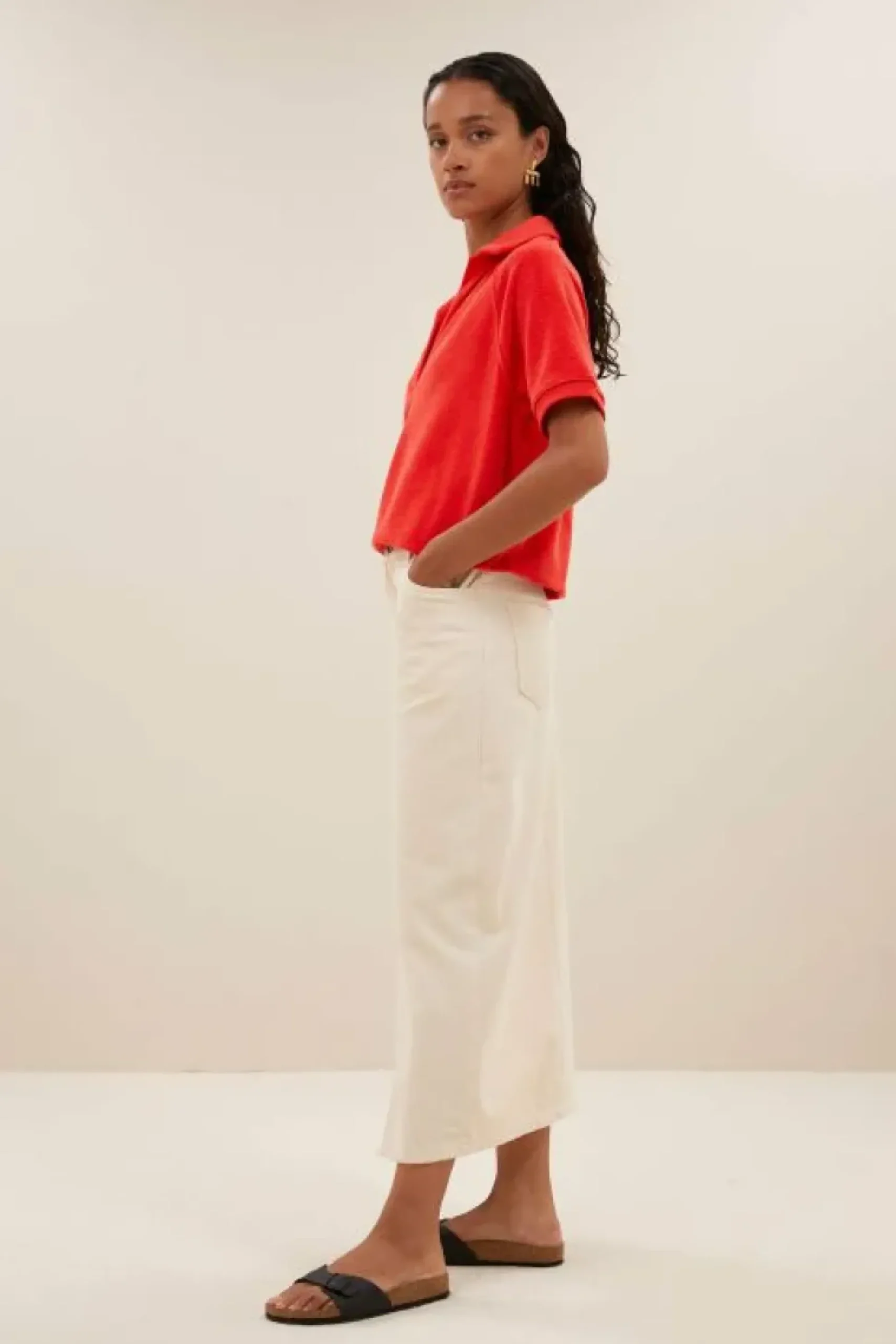 Tops & Shirts*By bar harper slub top | poppy red